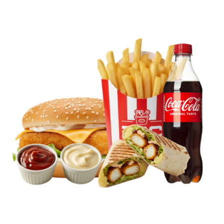 Fish Burger-Twister Sandwich Combo